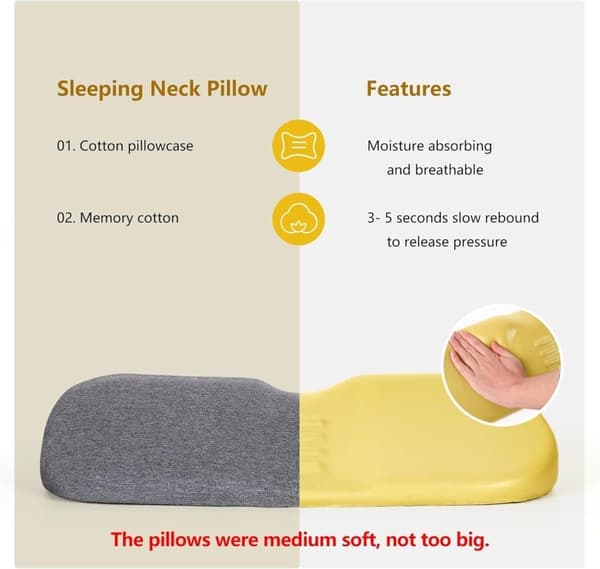 Orthopedic Neck Pillow - Ergonomic Memory Foam Pillow for Neck and Shoulder Pain