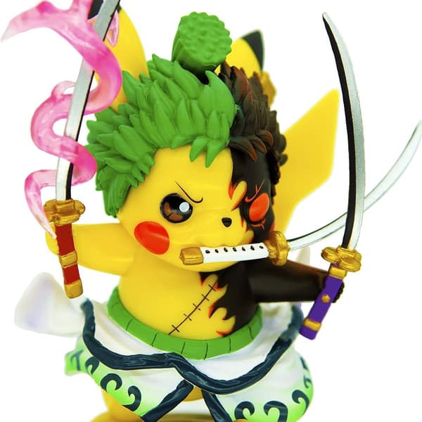 Anime Pikachu Cosplay Roronoa Zoro Actionfigur One Piece Anime Leksak KLB