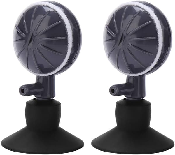 2-pack Justerbara Roterande Luftstenar med Bubblor - Syrediffusor med Sugkoppar - för Akvarier - Hydroponisk Pump