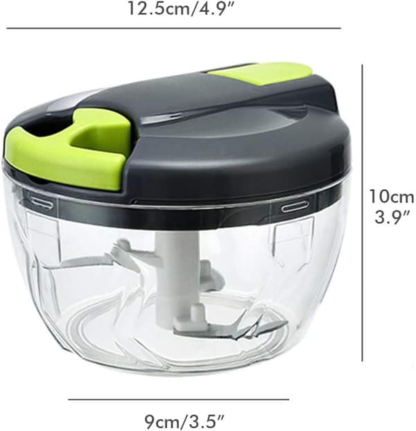 Løghakker, Mini Food Chopper, 3-bladet manuel madprocessor