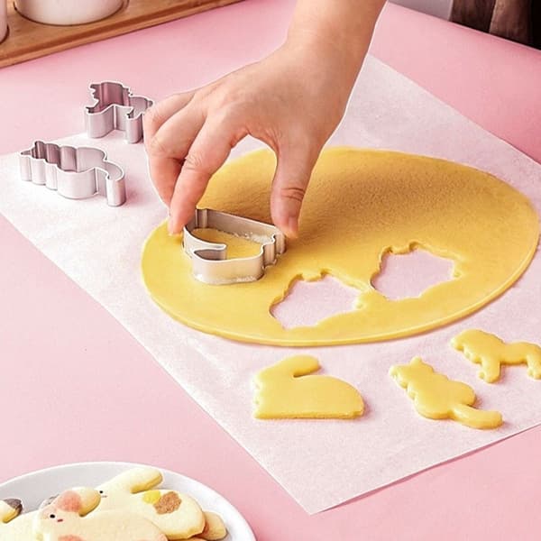5 stk. pepperkakeformer i rustfritt stål, fondantpepperkakeformer for barn KLB