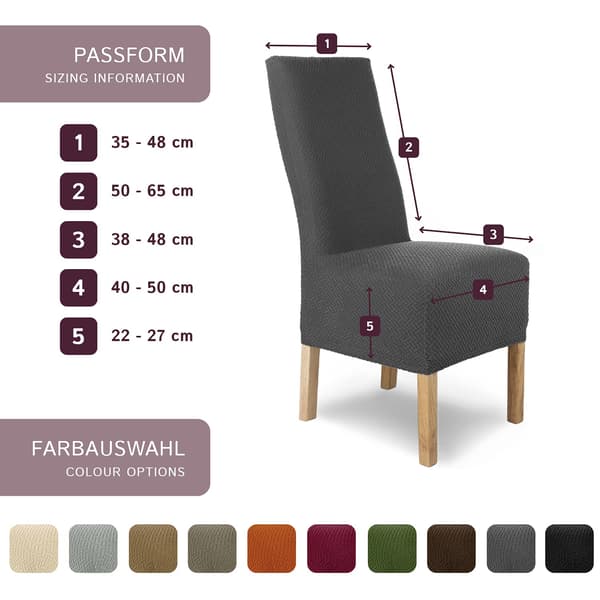 Hemstolsskydd stretch/stolöverdrag set om 2 antracit/elastiska flanellstolsöverdrag/stolöverdrag gungstolar/stretchöverdrag stolsöverdrag