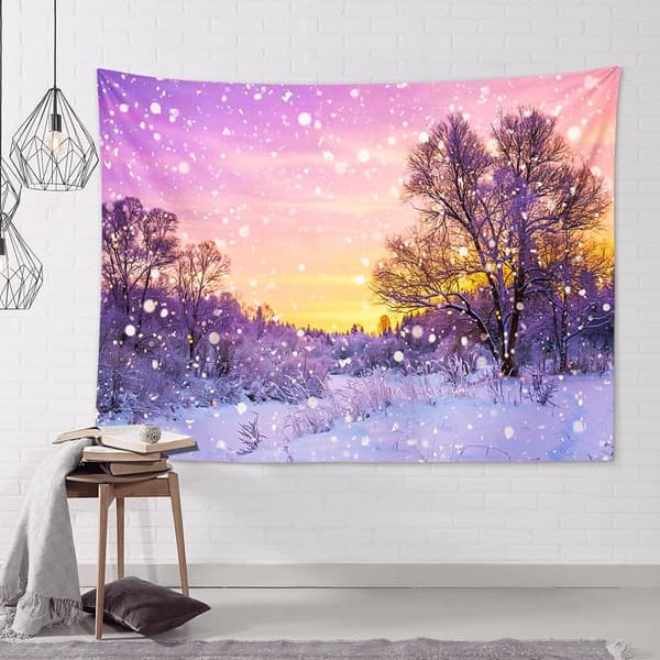 1 st 150 x 130 cm (Snöscen) Väggbonad Rum Dekoration Tapet