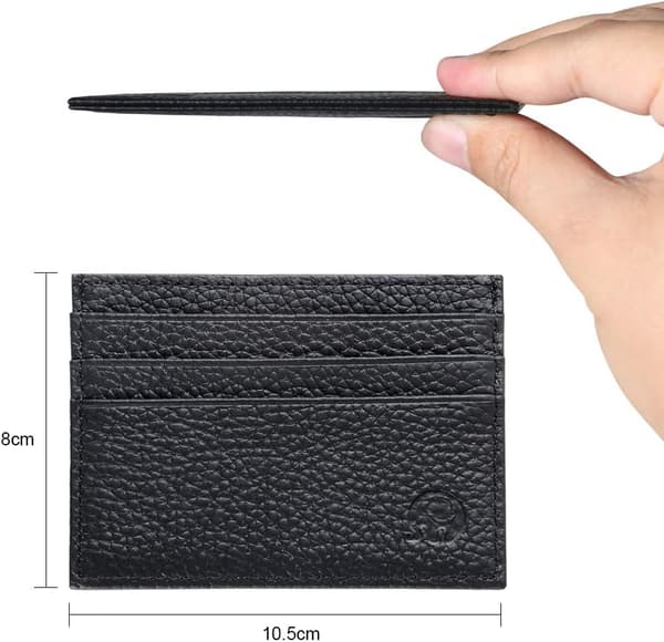 Credit Card Holder Wallet, Blocking Leather Ultra Slim Wallet, Thin Minimalist Credit Card Case Card Protector, Wallets for Front Pocket
