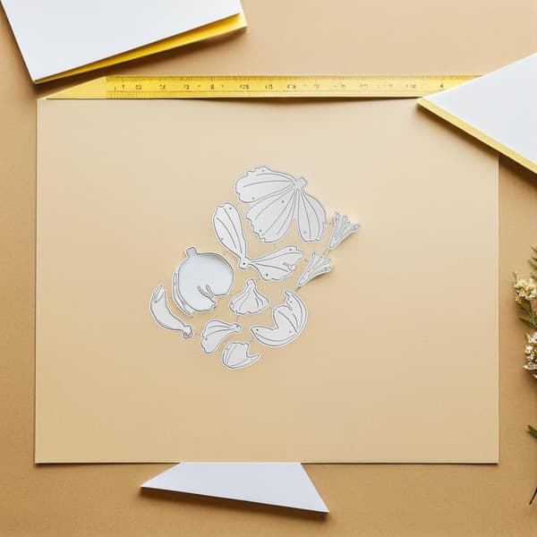 Pæonblomstforme i kulstofstål til scrapbooking, metalprægningsstencils baggrundsrammeform