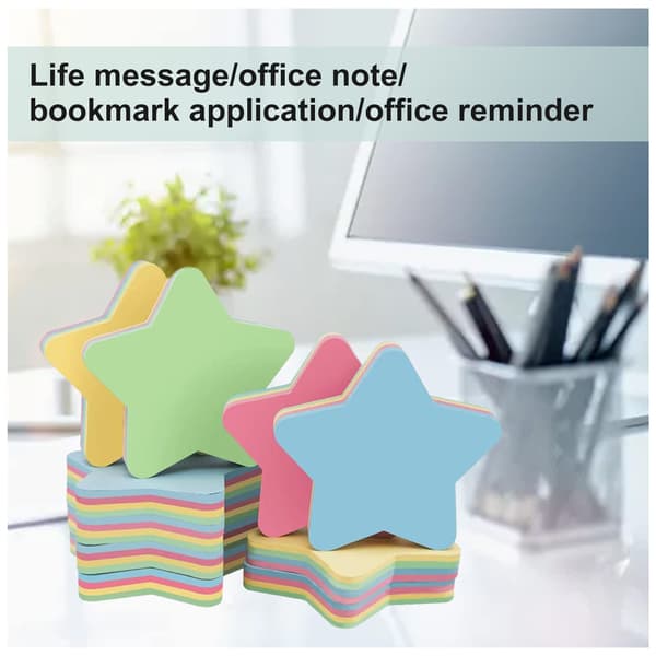 Selvklebende lapper, fargerike superklistrelapper, lyse post-it-lapper, post-memo for kontor, hjem, skole, møte