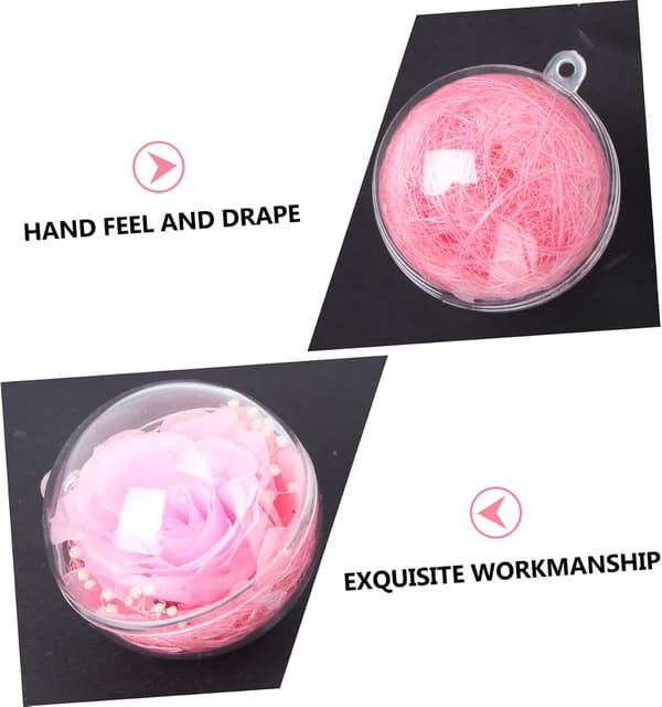 Preserved Flower Keychain Pendant Pink 5 cm Ball Decorative Bag Charm Creative Keychain Accessory