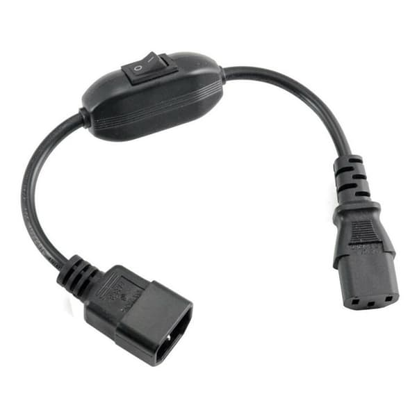 PDU UPS-virtajohto, IEC 320 C14 - C13 -kaapeli virtakytkimellä 30 cm