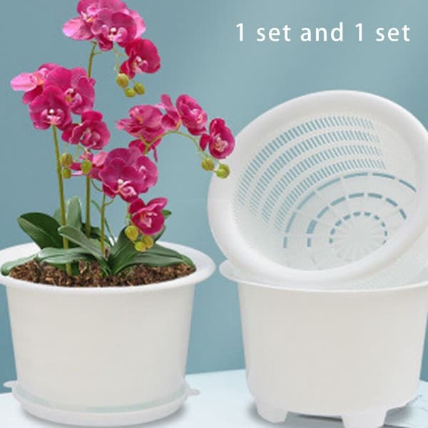 Root Control Flower Pot Large Flower Pot Resin Pot Creative Breathable Flower Pot Black