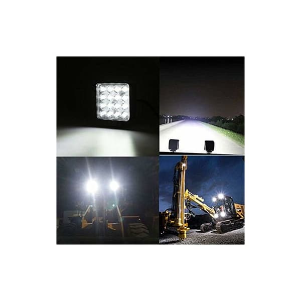 48W LED Arbeidslys Offroad Flomlys 12V 24V Kjørelys Frontlys Ekstra Frontlys for Traktor Gravemaskin Bil SUV, UTV, ATV HIASDFLS