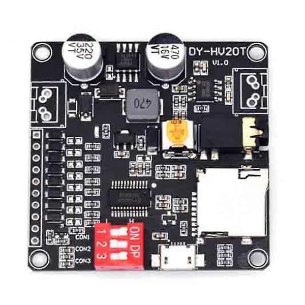 5 ST DY-HV20T HV20T 12V/24V 10W/20W Röstuppspelningsmodul Stöder Micro-SD-kort MP3 Musikspelare