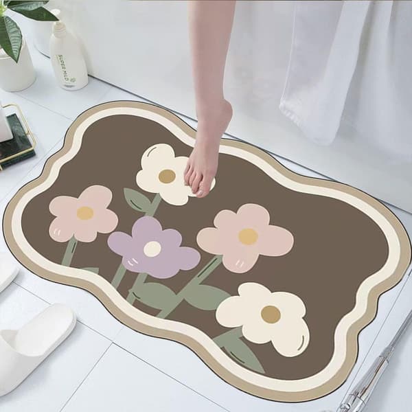 Diatomaceous Earth Bathroom Mat, Toilet Mat, Doormat, Absorbent, Non-slip