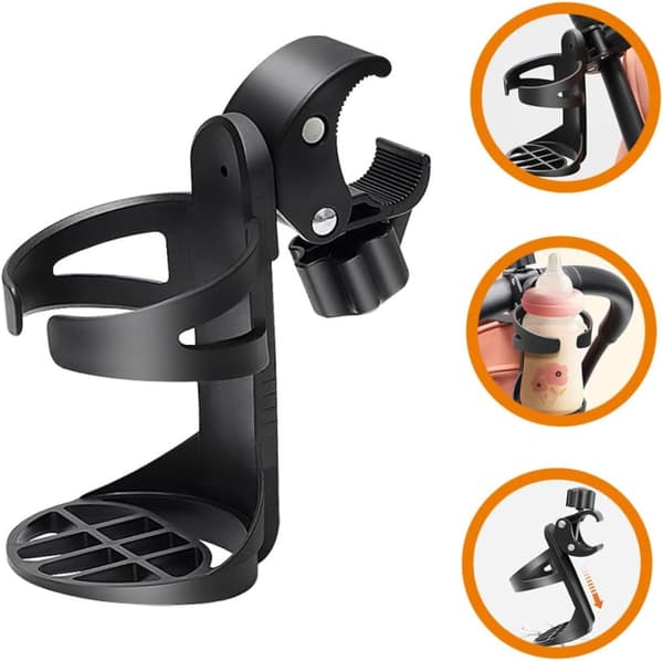 5 Pcs Stroller Cup Holder for Elderly Walker Bicycle Handlebar Cup Holder Drink Rack Fits Strollers and Walkers