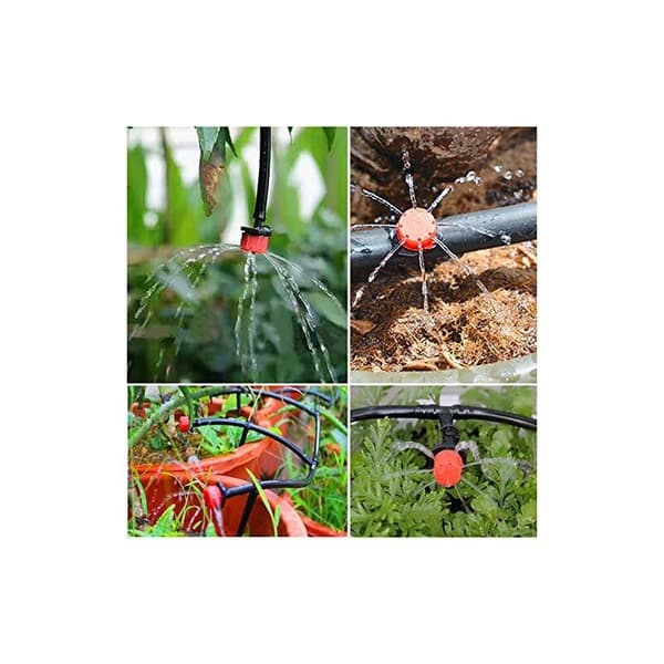100PCS Drip Irrigation Drip Tips, Garden Sprinkler Nozzles, 360° Adjustable Automatic Drip Irrigation for Plants Greenhouse Lawn DIY
