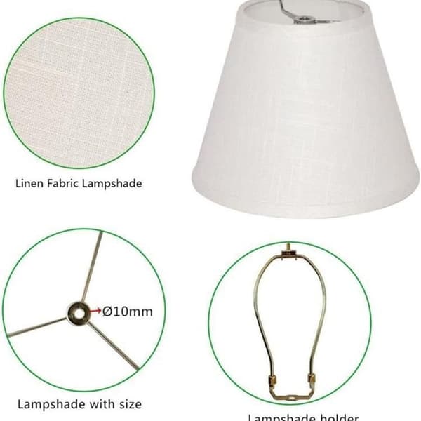 Medium lampskärm, cylindrisk tyglampskärm för bordslampor och Ste KLB