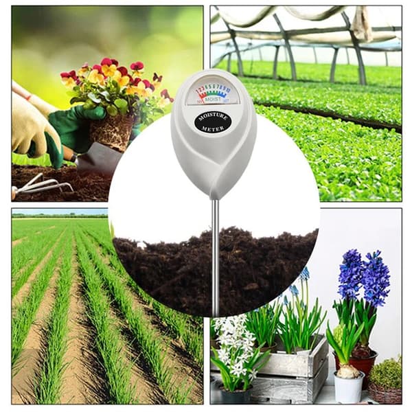 Soil Moisture Meter Measuring Tool for Home Garden Soil Moisture Meter Probe Water Test 1 Piece White