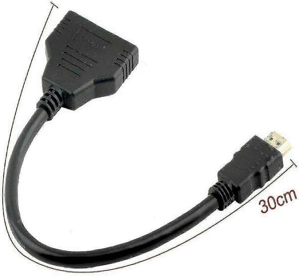Splitterkabel Han 1080p Til Dobbelt Hdmi Hun 1 Til 2 Vejs Hdmi Splitter Adapterkabel