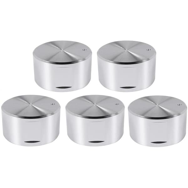 5 Metal Gas Stove Knobs 8mm, Cooker Control Knob, Burner, Gas Hob Switch, Replacement Accessories