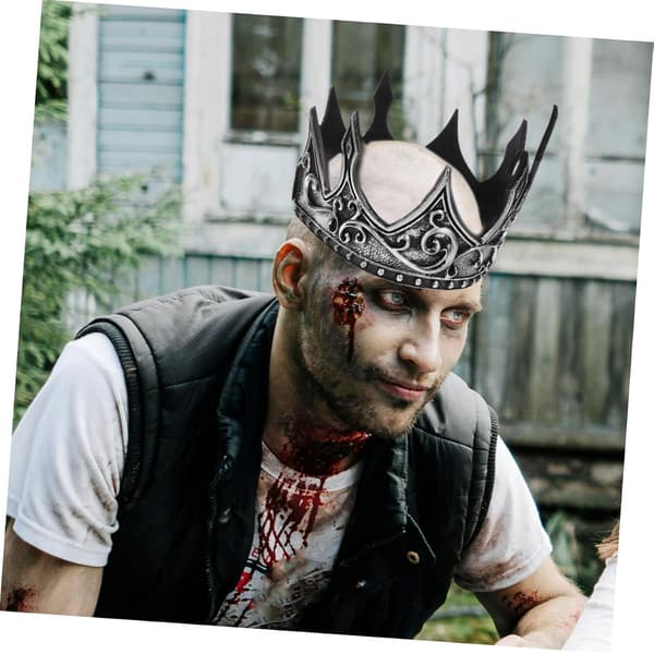 2 stk. middelaldersk kongekrone skumhodeplagg for Halloween Cosplay Lettvektig mykt kongelig hodeplagg