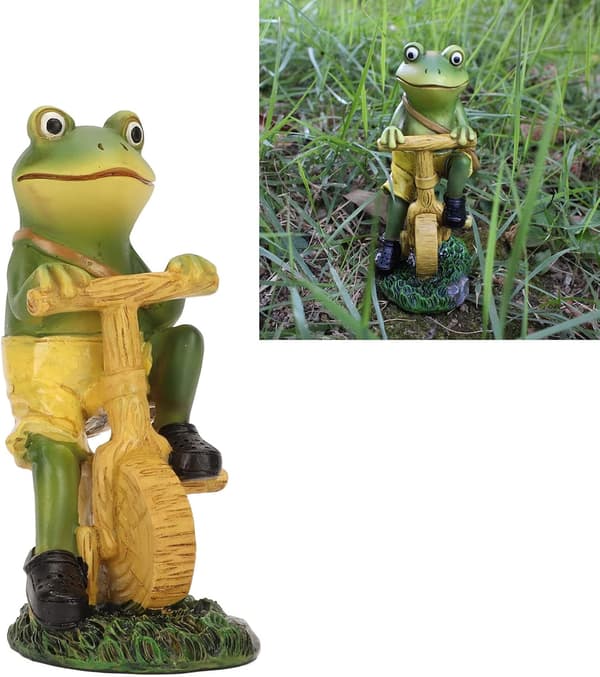 Havearbejde, sjov skulpturstatue i harpiks, figurindretning til D