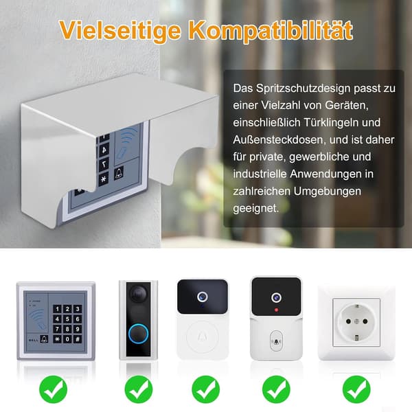 Vanntett beskyttelse i rustfritt stål, effektiv for å beskytte utendørsbrytere og stikkontakter (125 mm)