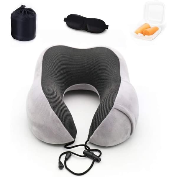 Reisepute, Reisepute i Memory Foam, Cervical Støttepute for Fly Tog - 30*25*15cm