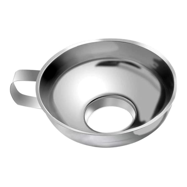 Stainless Steel Canning Funnel with Wide Mouth and Handle, Kitchen Tool for Jam Making