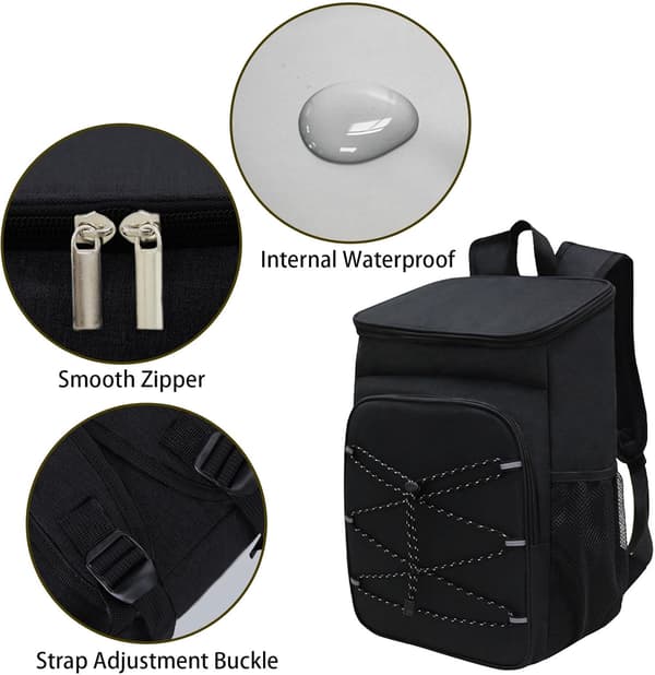 Small Camping Cooler Backpack Insulated Lunch Backpack, Leakproof Travel Cooler Bag, Large Capacity Thermal Bag