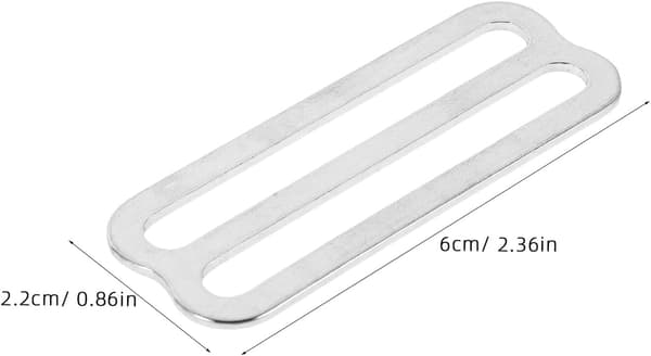 4 kpl sukellusvyön solkia ruostumatonta terästä 1,5x50 mm kaarevalla reunalla, sukellusvyön pidike, sukellustarvikkeet