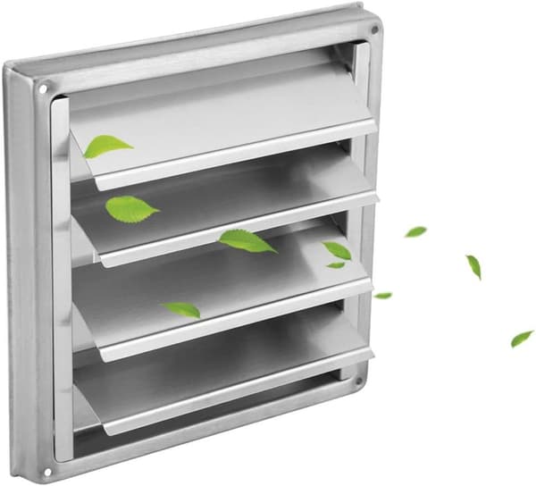 Veggventilasjonshette - avtrekksgitter - rustfritt - stål - bad - 150 - mm - Ventilasjonshette - Ventilasjonsanlegg