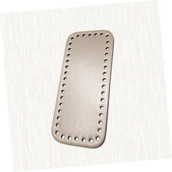 PU Leather DIY Bag Bottom for Crocheting, Square Grey Crocheted Bag Bottom Shaper