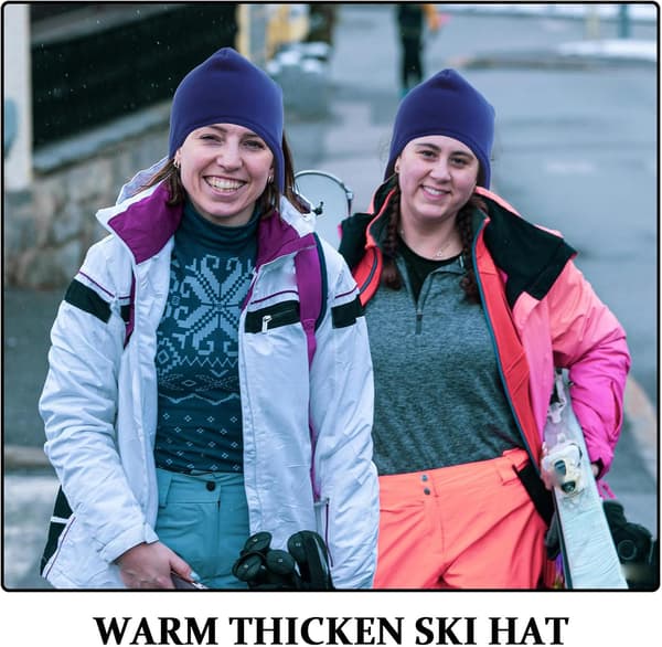 2 stk. lue i fleece for menn, termisk hodeskallelue for kaldt vær