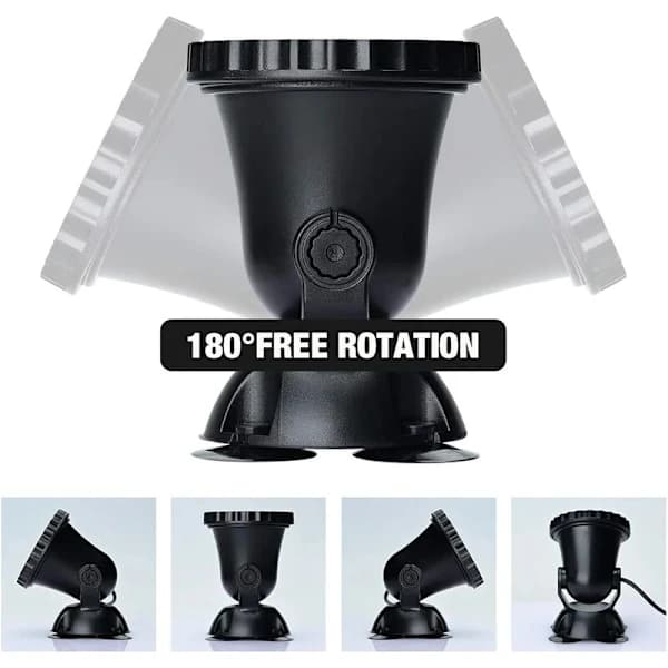 RGB Aquarium Spotlight, IP68 Waterproof LED Lamp with Remote Control, Adjustable Angle for Aquarium, Pond, Pool - 1-pack (Energy Class A)