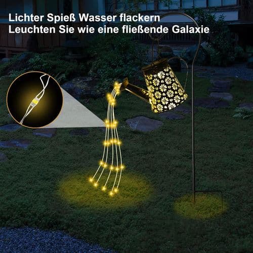 Solar vannkanne hage LED-lys, Star Shower hagesollys