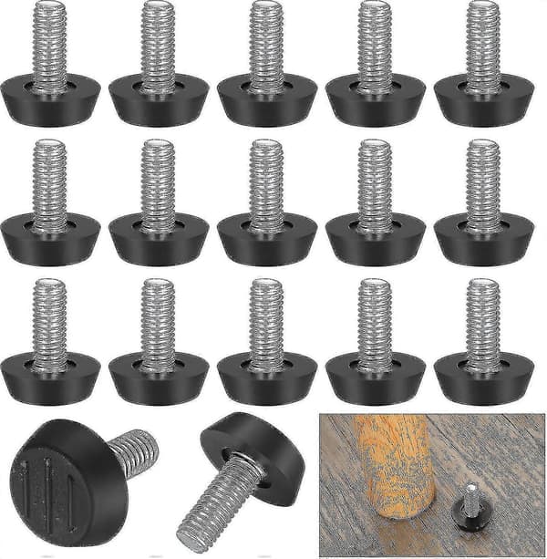 24-pak Justerbare Møbelnivelleringsfødder, M8 X 20mm, Skrue Nivelleringsfødder