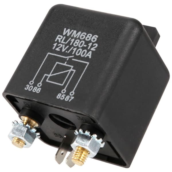 100Amp 4-polet kraftig afbryder, delt belastning til bil, varevogn, båd, sort