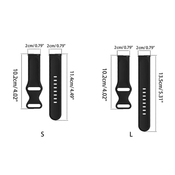 Silikonebånd til GalaxyWatch 4 classic 42mm/46mm Rem Urrem L Grå_tfrf