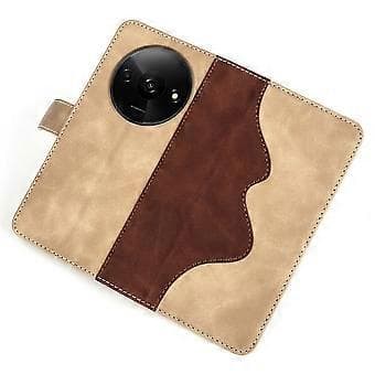 Plånboksfodral för Xiaomi Redmi A3/Poco C61 4G PU Läder Färgskarvning Stötsäkert Telefonskal Stil C Style C