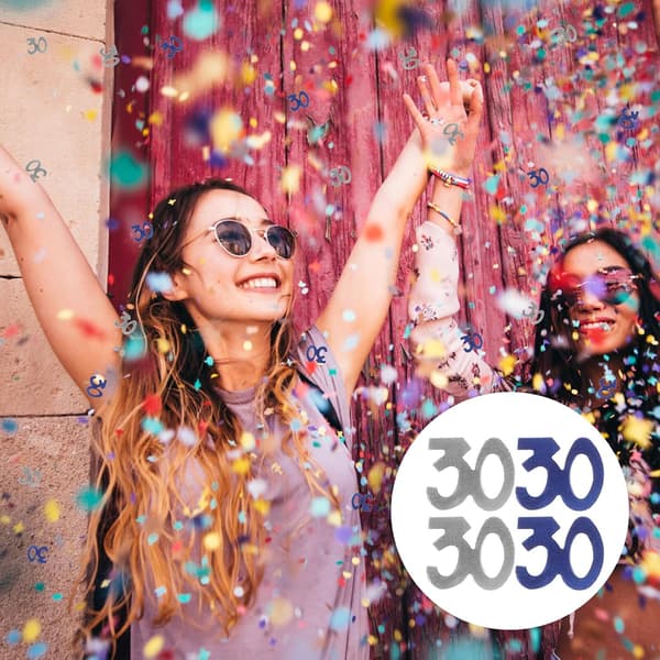 5 Sets 30th Anniversary Confetti Party Confetti Number 30 Shape Paper Material