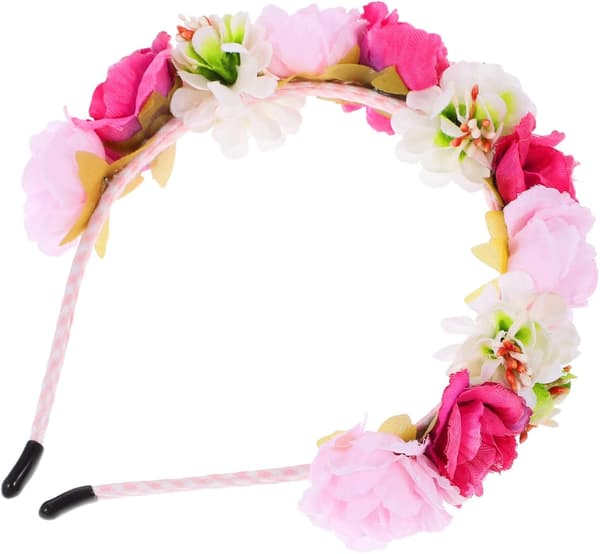 Simulert blomsterhodebånd med kronblader og hortensia for bryllup og brudedusjer