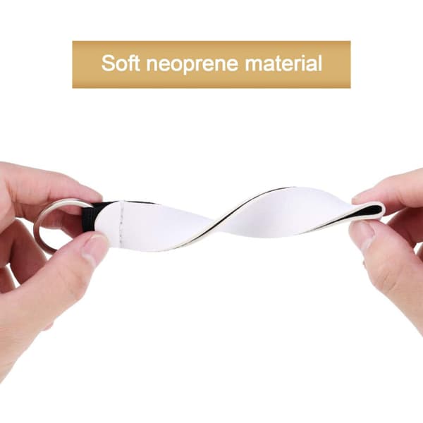 20 stk tomme sublimering neopren håndleddsstropper armbånd nøkkelring snor