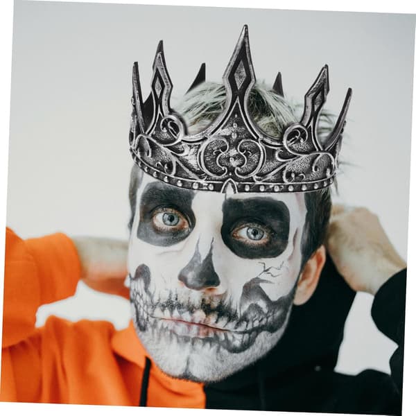 2 stk. middelaldersk kongekrone skumhodeplagg for Halloween Cosplay Lettvektig mykt kongelig hodeplagg