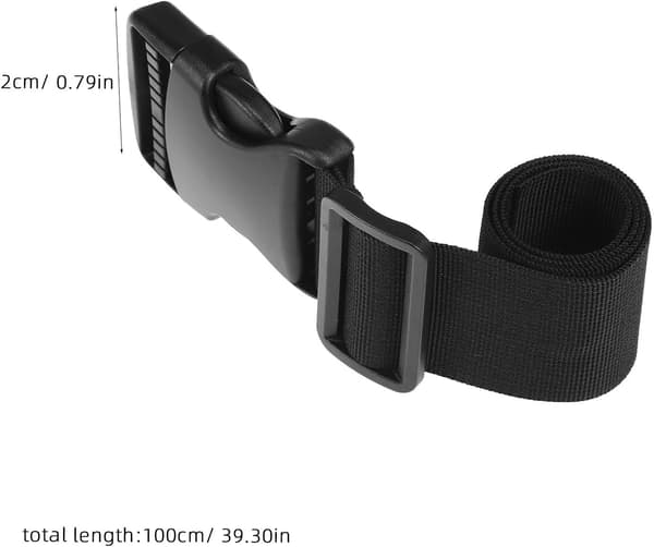Sort Fanny Pack Forlængerrem til Taljetaske med Polypropylen og Plastmateriale, Opretholder Stabilitet