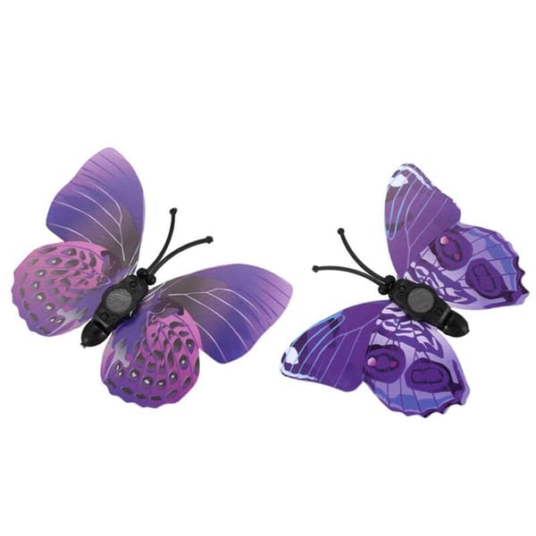 24X 3D Perhosseinätarrat Taidetarrat (Violetti + Vihreä)
