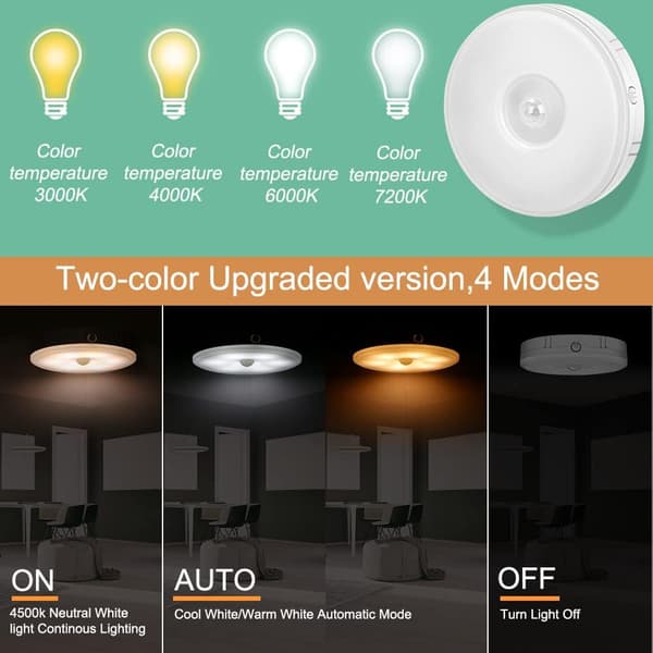 Indendørs bevægelsessensorlys, LED-natlampe, USB-genopladelig Wi