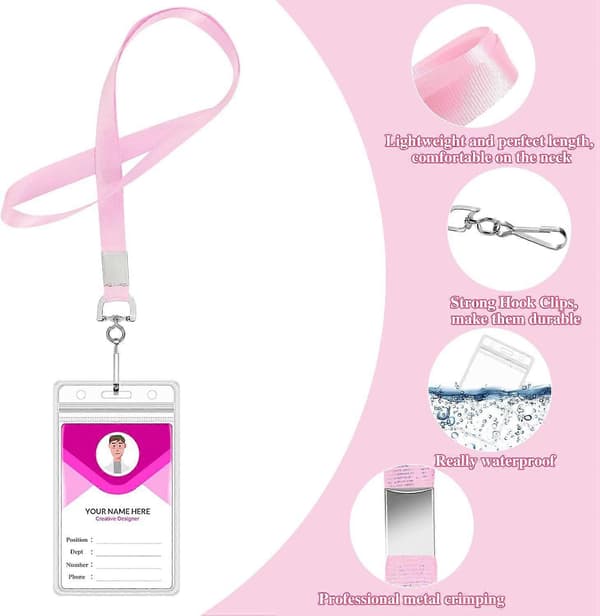 12-pack Cruise Lanyards with ID Card Holder, Durable Lanyard with Waterproof ID