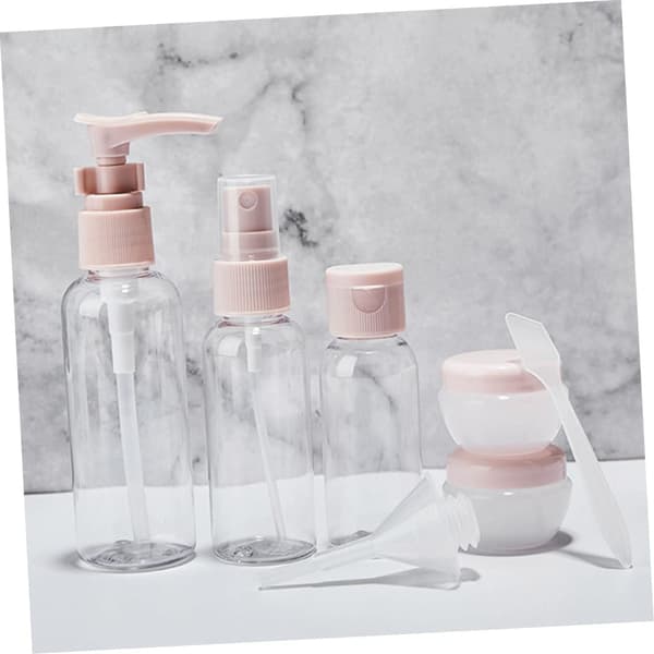 Tyhjät meikkipullot Setti 8kpl 50ml Matkalotion Suihkepullot Tiputussuppilolla Minisäiliöt
