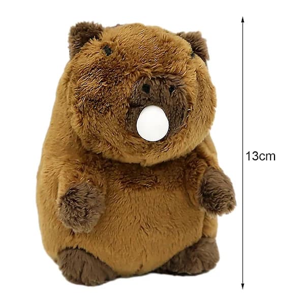 Sød Plys Capybara Nøglering med Klemme Boble Stress Relief Legetøj Små Nøgleringe til Børn Kvinder Mænd 1 stk
