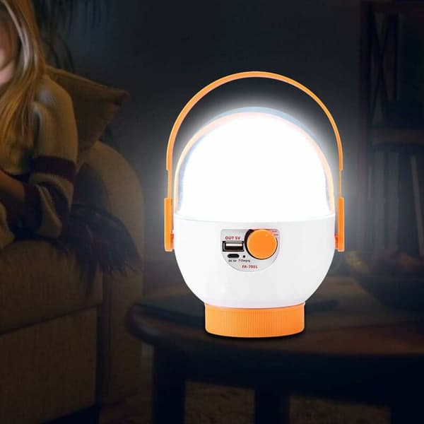 Nødlampe, LED dobbeltlags lampeskjerm, høy lystransmisjon, slitesterk for camping nødlampe KLB