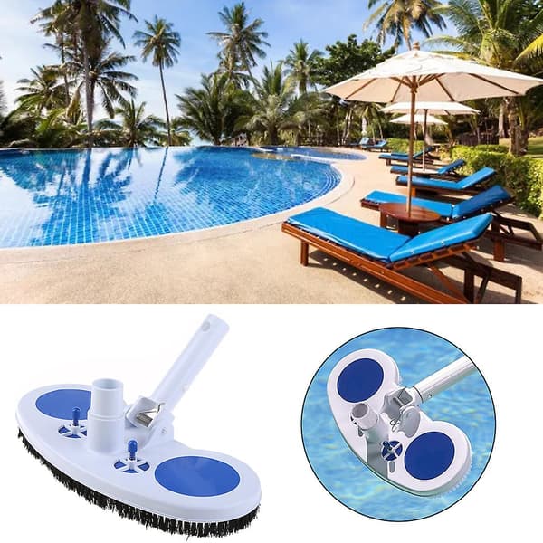 Pool Brush Vacuum Head for Cleaning Pool Tile Wall Above Ground
